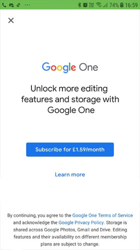 Google One Google Photos 