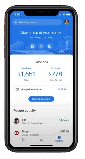 Google Pay Money Insights