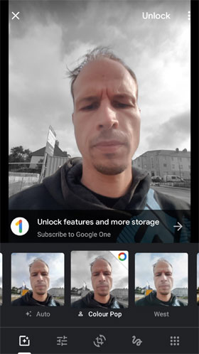 Google Photos Color Pop Locked