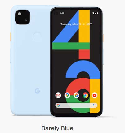 Google Pixel 4a Barely Blue