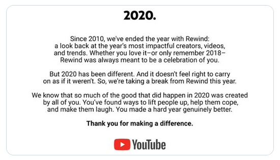 No Youtube Rewind