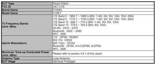 Fossil C1NF1 Smartwatch