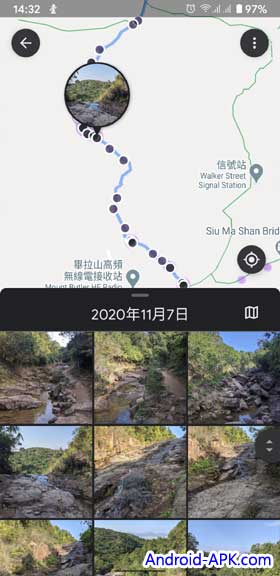 Google Photos 地图时间轴