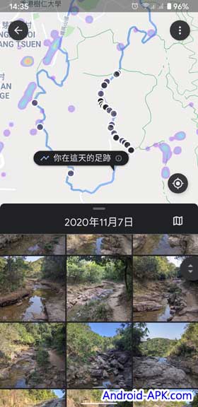 Google Photos 地圖時間軸路徑