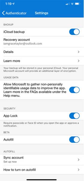 Microsoft Authenticator 密码管理