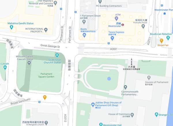 Google Maps 行人过路设施