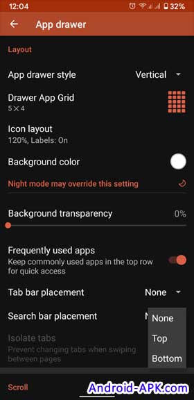 Nova Launcher Search Bar Placement