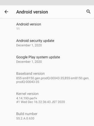 Sony Xperia 1 Android 11