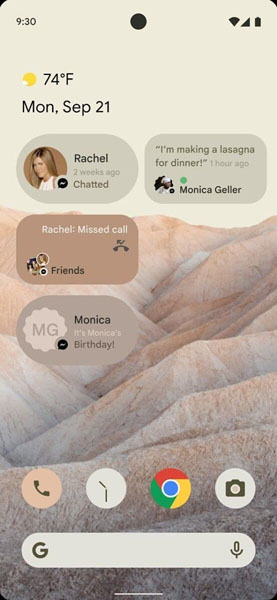 Android 12 Mockup Conversation Widget