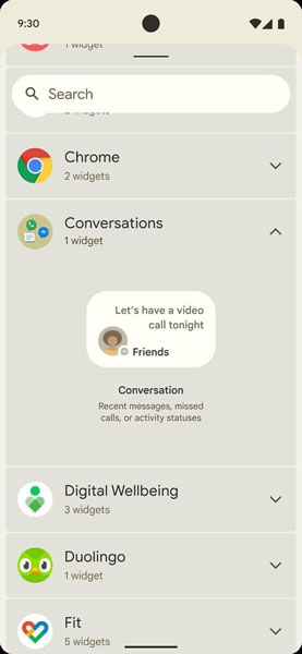 Android 12 Mockup Conversation