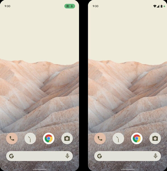 Android 12 Mockup Privacy Indicator