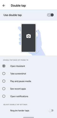 Android 12 Double Tap