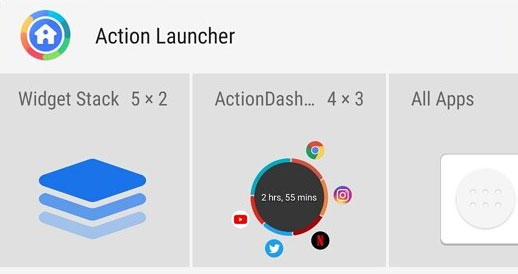 Action Launcher v47 Widget Stacks