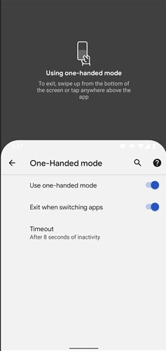 Android 12 Developer Preview 2 One Handed Mode