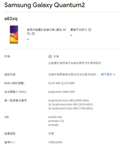 Samsung Galaxy A82 Spec