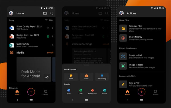 Microsoft Office for Android  Dark Mode