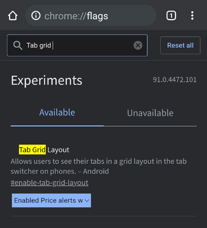 Chrome Flags