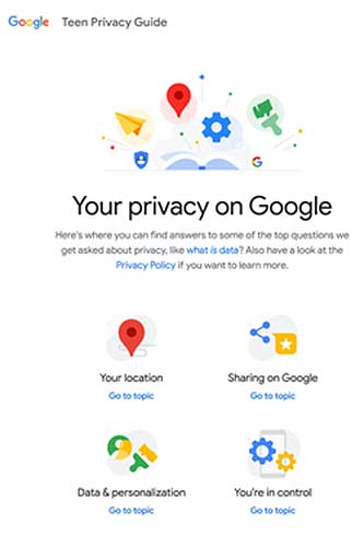 Google Teen Privacy