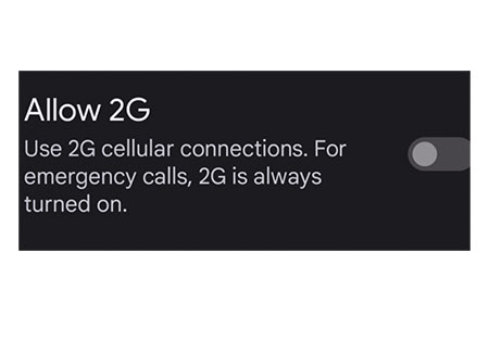 Android 12 關閉 2G 連線