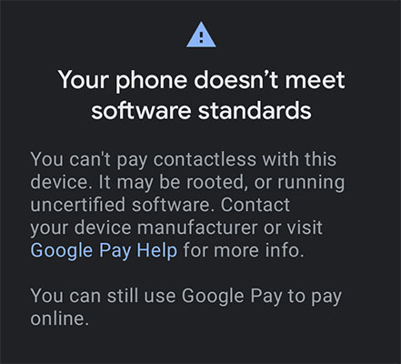 Pixel裝置未能使用 Google Pay