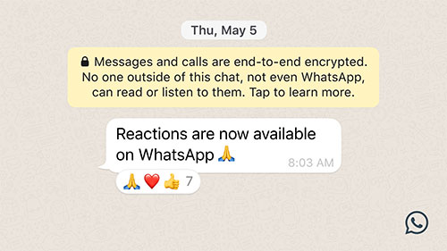 WhatsApp Emoji Reply