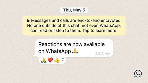 WhatsApp Emoji Reply