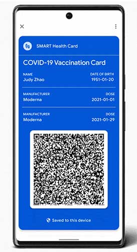 Google Vaccine Record