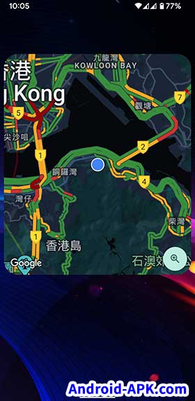 Google Maps 交通状况 Widget