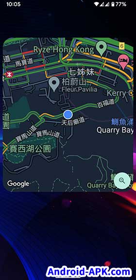 Google Maps 交通状况 Widget